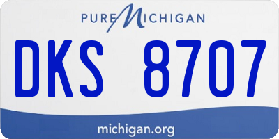 MI license plate DKS8707