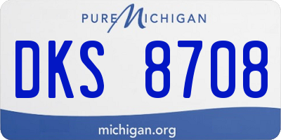 MI license plate DKS8708