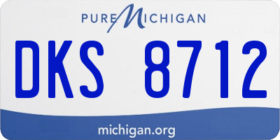 MI license plate DKS8712