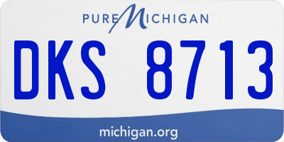 MI license plate DKS8713