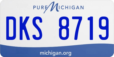 MI license plate DKS8719