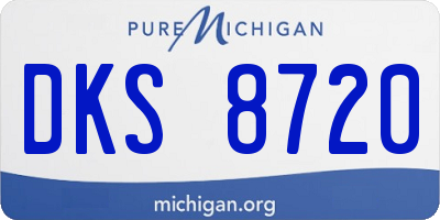 MI license plate DKS8720