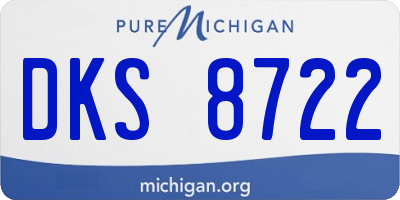 MI license plate DKS8722