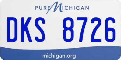 MI license plate DKS8726
