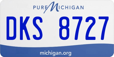 MI license plate DKS8727