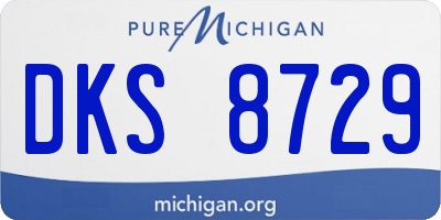 MI license plate DKS8729