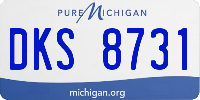 MI license plate DKS8731