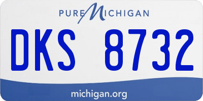 MI license plate DKS8732