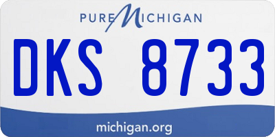 MI license plate DKS8733