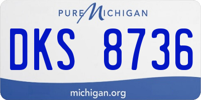 MI license plate DKS8736