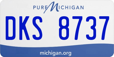 MI license plate DKS8737