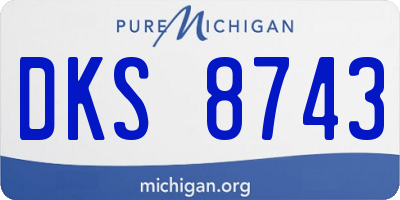 MI license plate DKS8743