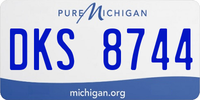 MI license plate DKS8744