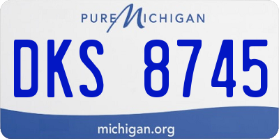 MI license plate DKS8745