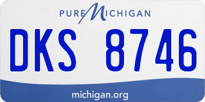 MI license plate DKS8746