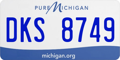 MI license plate DKS8749