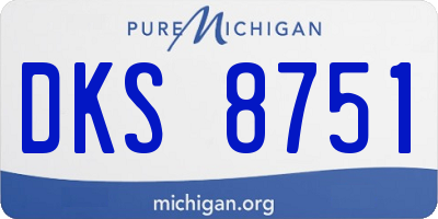 MI license plate DKS8751