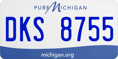 MI license plate DKS8755