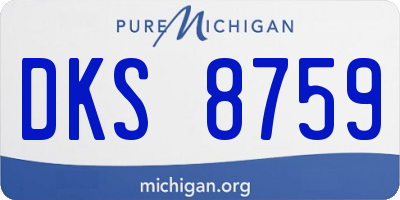 MI license plate DKS8759