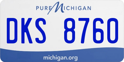 MI license plate DKS8760