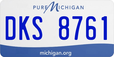 MI license plate DKS8761