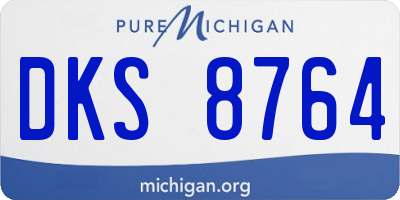 MI license plate DKS8764