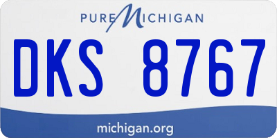 MI license plate DKS8767