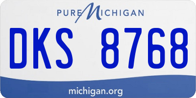 MI license plate DKS8768