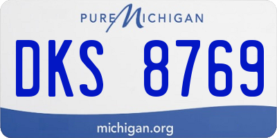MI license plate DKS8769