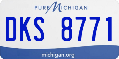 MI license plate DKS8771
