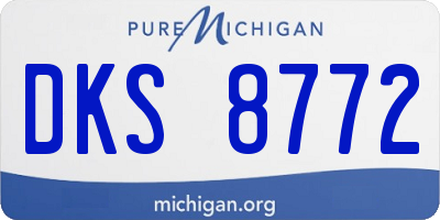 MI license plate DKS8772