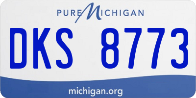 MI license plate DKS8773
