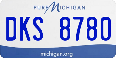 MI license plate DKS8780