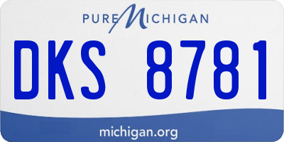 MI license plate DKS8781