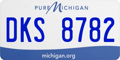 MI license plate DKS8782