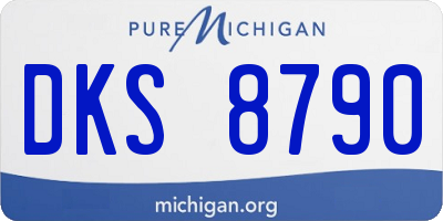 MI license plate DKS8790