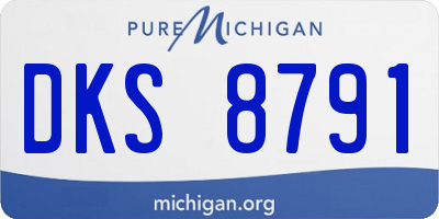 MI license plate DKS8791