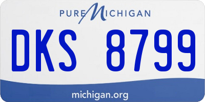 MI license plate DKS8799