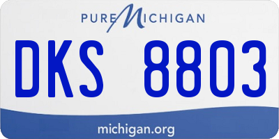 MI license plate DKS8803