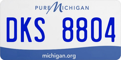 MI license plate DKS8804