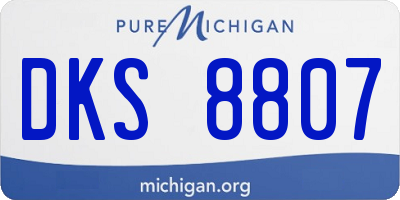 MI license plate DKS8807
