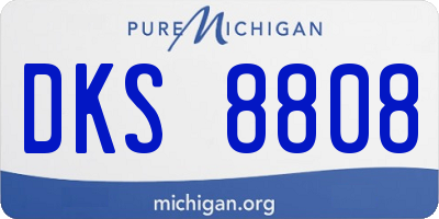 MI license plate DKS8808