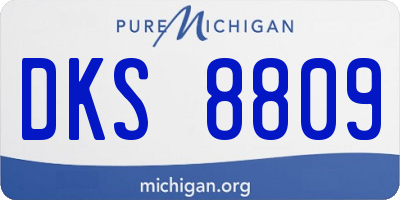MI license plate DKS8809