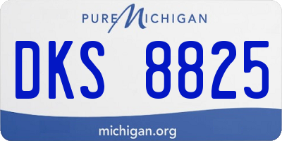 MI license plate DKS8825