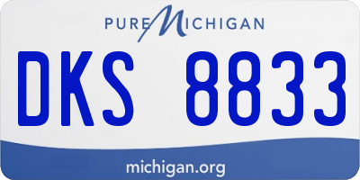 MI license plate DKS8833