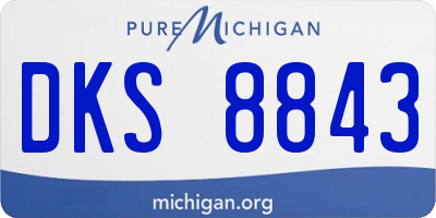 MI license plate DKS8843