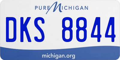 MI license plate DKS8844