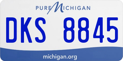 MI license plate DKS8845