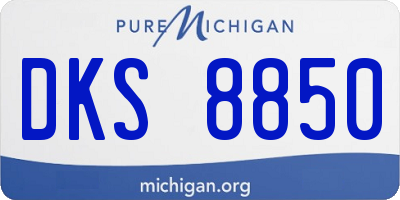 MI license plate DKS8850