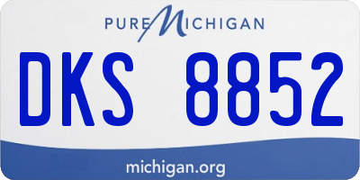 MI license plate DKS8852